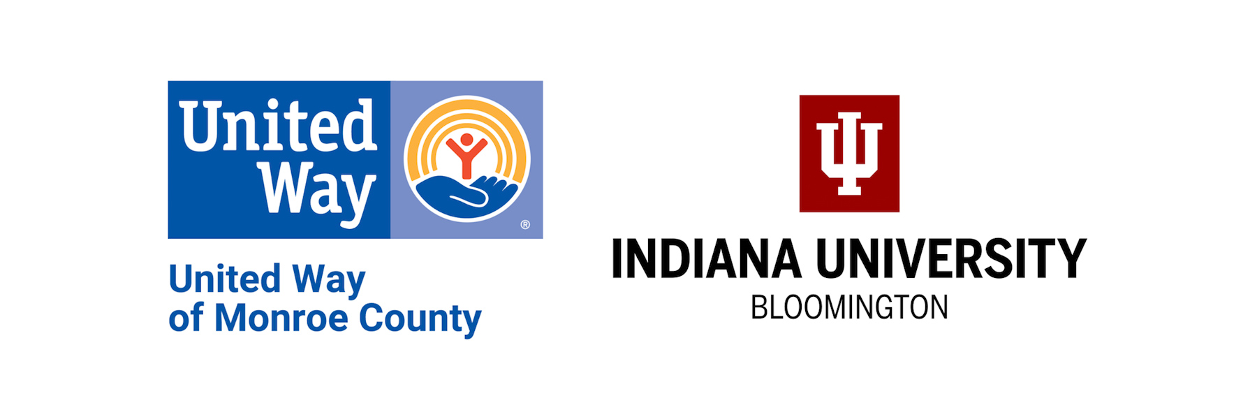 United Way of Monroe County and Indiana University Bloomington logos
